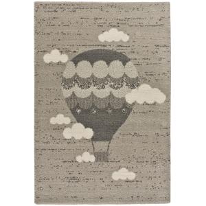 Alfombra infantil globo gris, 115x170 cm