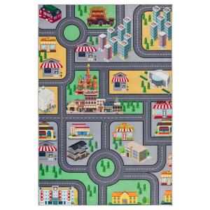 Alfombra infantil lavable coches y carreteras multicolor 12…