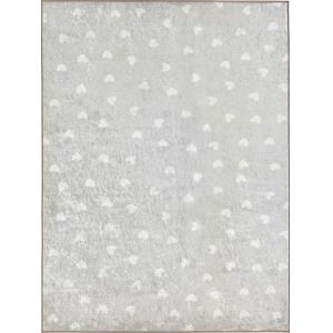 Alfombra infantil lavable con diseño de corazón - beige - 1…