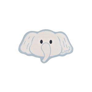 Alfombra infantil lavable elefante blanco 75x120 cm