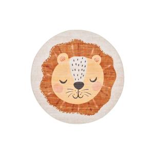 Alfombra infantil lavable león caldera diam.120 cm