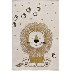 Alfombra infantil león blanco, 120x170 cm