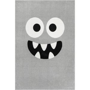 Alfombra infantil monstruos, gris, 160 x 220 cm