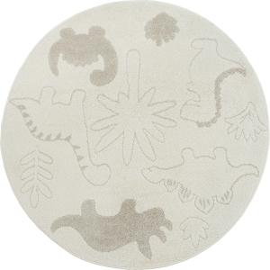 Alfombra infantil oveja, crema, 120 cm, redondo