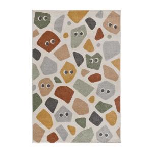 Alfombra infantil piedras animadas multicolor 120x170 cm
