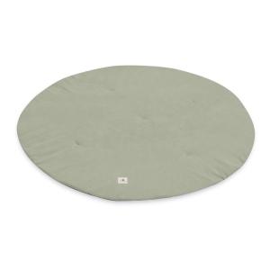 Alfombra infantil redonda (110 cm) verde-oliva
