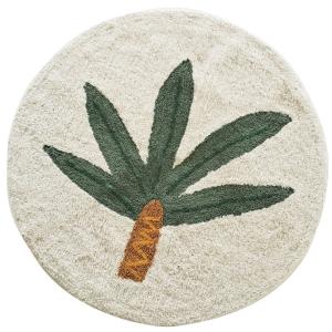 Alfombra infantil redonda con diseño de palmera, de algodón…