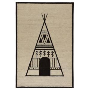 Alfombra infantil tejida a mano - tipi beige multicolor 160…