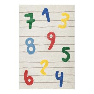 Alfombra infantil tuftada de lana con relieve multicolor be…