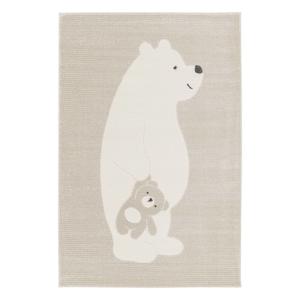 Alfombra infantill beige / crema, alfombra osito