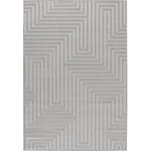 Alfombra interior/exterior con diseño gráfico - gris - 160x…