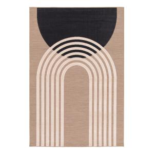 Alfombra interior-exterior con efecto relieve beige 160x230…