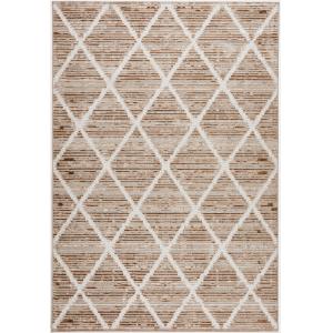 Alfombra interior/exterior con motivo bereber - beige - 160…