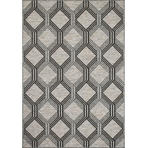 Alfombra interior/exterior con motivo geométrico gris 160x2…