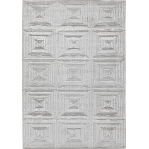 Alfombra interior/exterior de damero - gris - 160x230