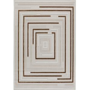 Alfombra interior/exterior de diseño rectangular - beige -…