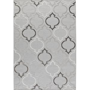 Alfombra interior/exterior de estilo barroco - gris - 160x2…