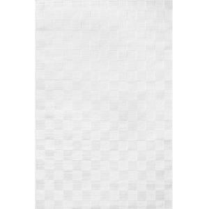Alfombra interior/exterior, diseño en relieve damero blanco…