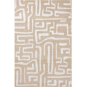 Alfombra interior/exterior, diseño en relieve laberinto bei…