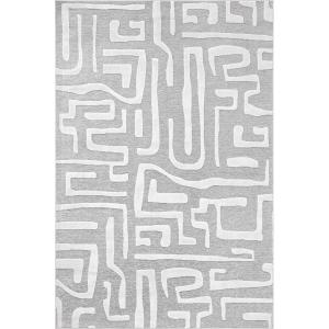 Alfombra interior exterior, diseño en relieve laberinto gri…