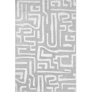 Alfombra interior/exterior, diseño en relieve laberinto gri…