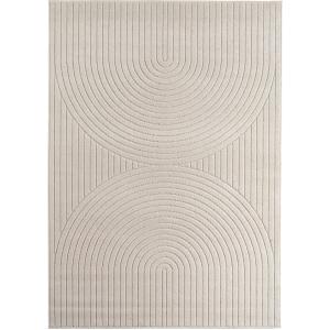 Alfombra interior/exterior estilo escandinavo crema - 80x150