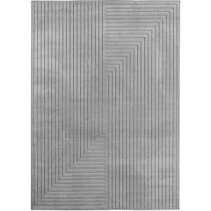 Alfombra interior/exterior estilo escandinavo gris - 80x150