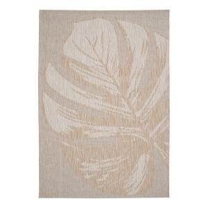 Alfombra interior y exterior con efecto esculpido marrón 16…