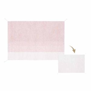 Alfombra lavable de algodón rosa 120x160