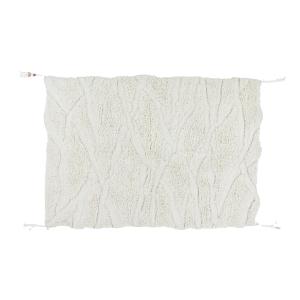 Alfombra lavable de lana blanco 170x240
