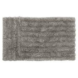 Alfombra lavable de lana gris 80x140