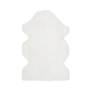 Alfombra lavable extra suave en blanco, 60X90 cm