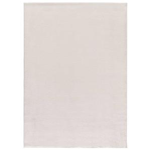 Alfombra lisa lavable color blanco, 60x100 cm