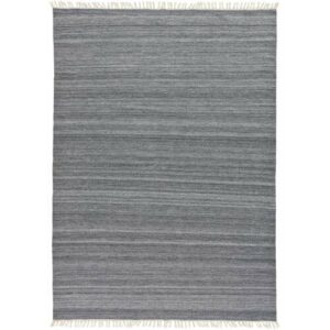 Alfombra manual en pet reciclado y color gris, 160x230 cm