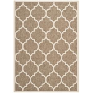 Alfombra marrón/beige 160 x 231 cm