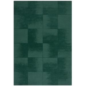 Alfombra moderna de lana salón verde 120x170 cm
