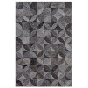 Alfombra moderna de tejido plano gris oscuro 170x240 cm