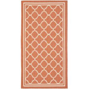 Alfombra naranja/beige 79 x 152 cm