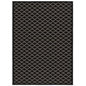 Alfombra negro/beige 122 x 170 cm
