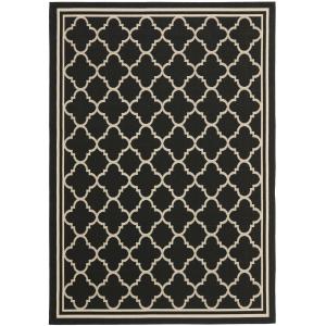 Alfombra negro/beige 160 x 231 cm