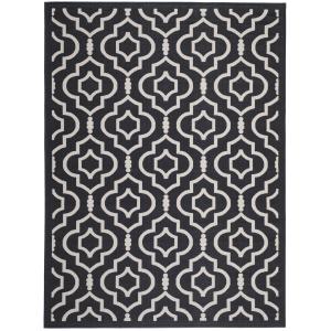 Alfombra negro/beige 201 x 290 cm