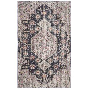 Alfombra negro/multi 122 x 183 cm