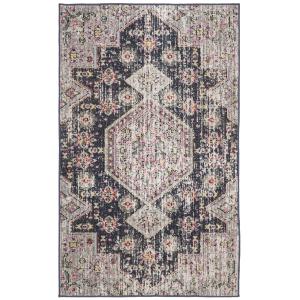 Alfombra negro/multicolore 122 x 183 cm