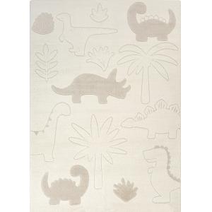 Alfombra niño dinosaurio, crema, 140 x 200 cm