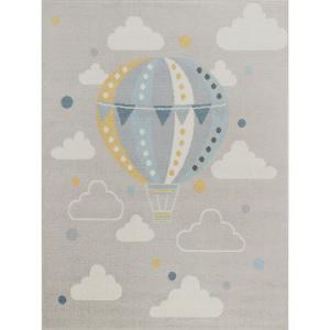 Alfombra para niños globo aerostático multicolor/gris 120x1…