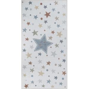 Alfombra para niños lavable multicolor/azul 80x150