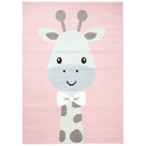 Alfombra para niños rosa azul gris jirafa suave 120 x 170 c…