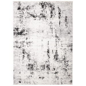 Alfombra para salón crema gris negro patrón abstracto 140 x…