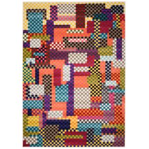 Alfombra para salón multicolor geométrica abstracta fina 12…