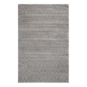 Alfombra plana de patrón y relieve en tonos de gris 120x170